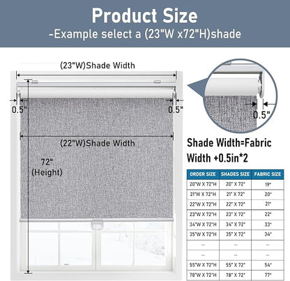 Cordless Roller Shades Blackout Blinds - Image 3