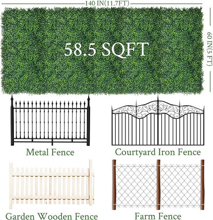 Artificial Ivy Privacy Fence Screen: 60"x 140" 4-Layer Leaf UV-Anti Faux - Image 2