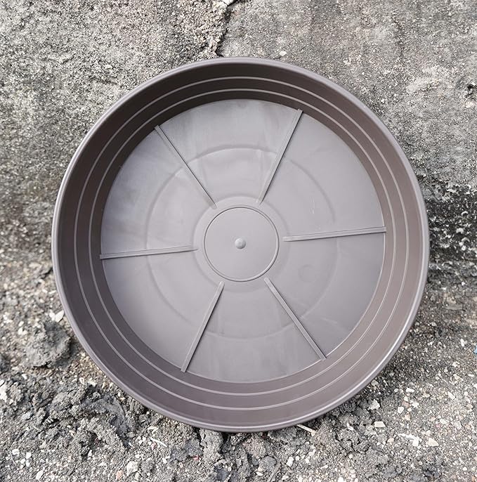 Plant Saucer 14 Inch 4 Pack 6 8 10 12 14 16 18 20 25, Plastic Plant Trays for Pots，Extra-Deep Plant Water Dray Tray, Bird Bath Bowl, Heavy Flower Plant Saucers Indoors and Outdoor No Holes