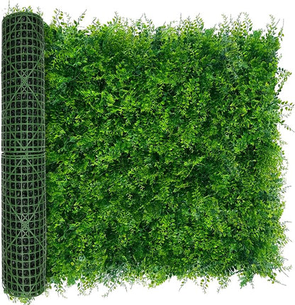 Greenery Faux Grass Wall Backdrop 40"x120"（33.5 SQFT） UV-Anti Artificial Green by DOPGIB