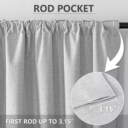 IGEMAEVE 100% Blackout Curtains 108 Inches Long - Image 4
