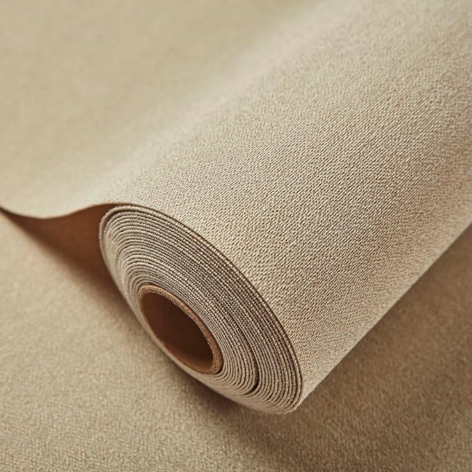 Fabric Grasscloth Texture Self-Adhesive Wallpaper Linen Peel and Stick by Unknown