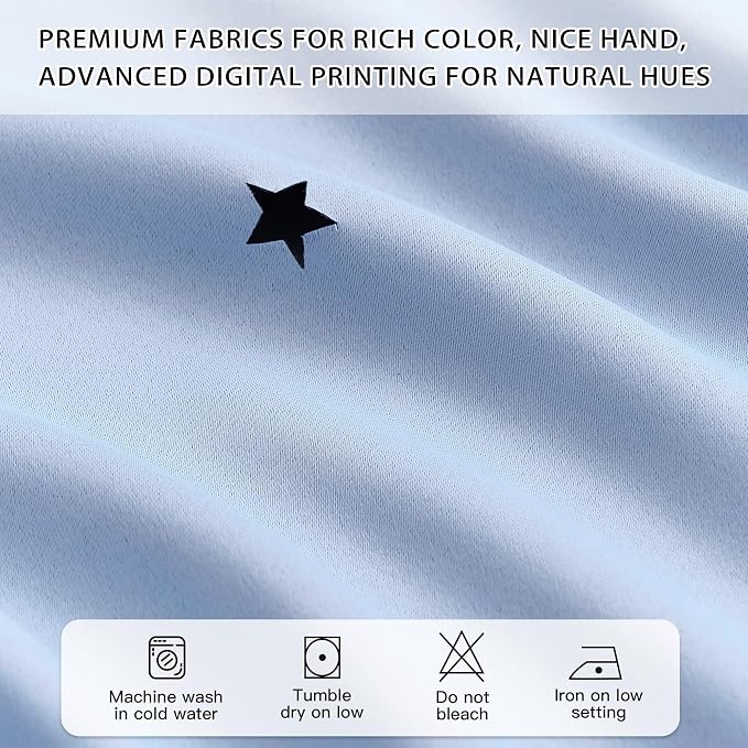 XiDi Blue Curtains for Bedroom, Girls Room Blackout Curtains, Kids Room - Image 5
