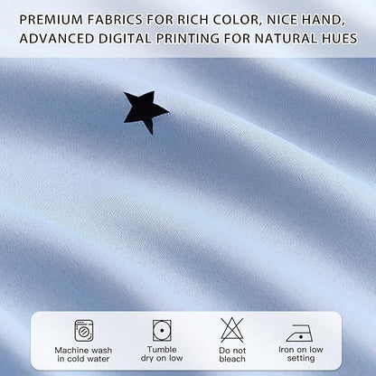 XiDi Blue Curtains for Bedroom, Girls Room Blackout Curtains, Kids Room - Image 5