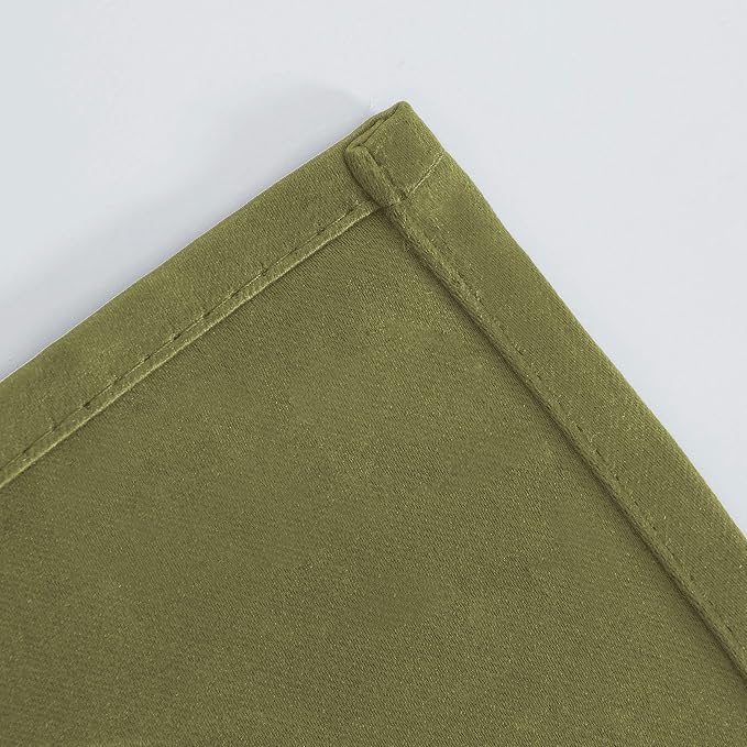 LEMOMO Blackout Curtains 66 x 84 inch/Olive Green Curtains Set of 2 - Image 8