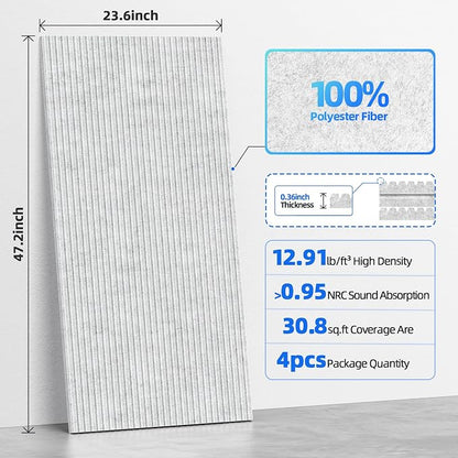 4 Pack Large Acoustic Panels Sound Absorbing - Image 6