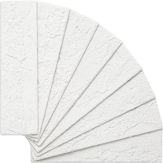 100 Old Town White Faux Brick Wall Tiles, 3D Thin Brick Veneers - Image 3
