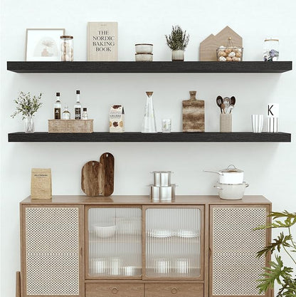 Vivelove 72 Inches Floating Shelves Wall Mounted, Living Room, Home Decor - Image 8