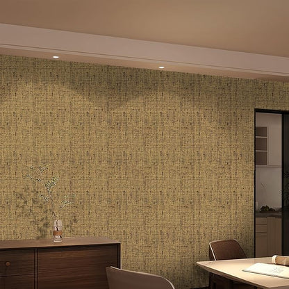 15.75"x787.4" Brown Grasscloth Wallpaper Peel and Stick Removable Textured Wall - Image 6