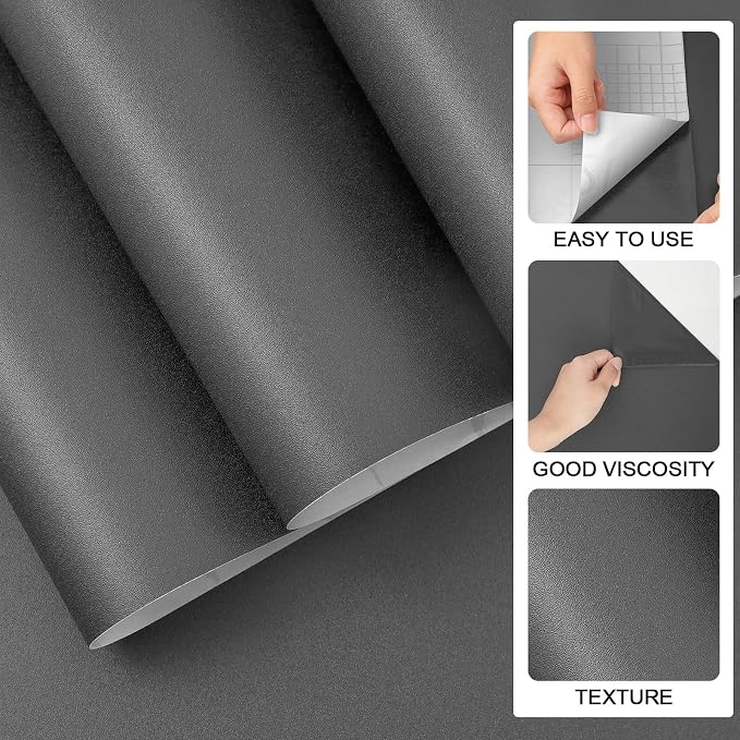 Grey Wallpaper Self Adhesive Peel and Stick Wall Pattern - Image 2