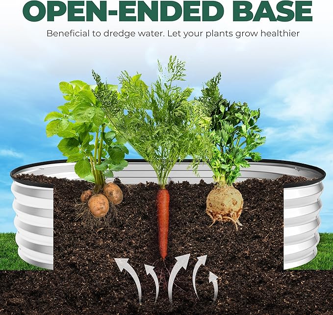 Utopia Home Galvanized Raised Garden Bed Kit 4x2x1ft, Planter Box Raised Garden Beds Outdoor, Easy Assembly Metal Raised Bed for Gardening Vegetables, Fruits, Flowers - Pack of 01 - Silver