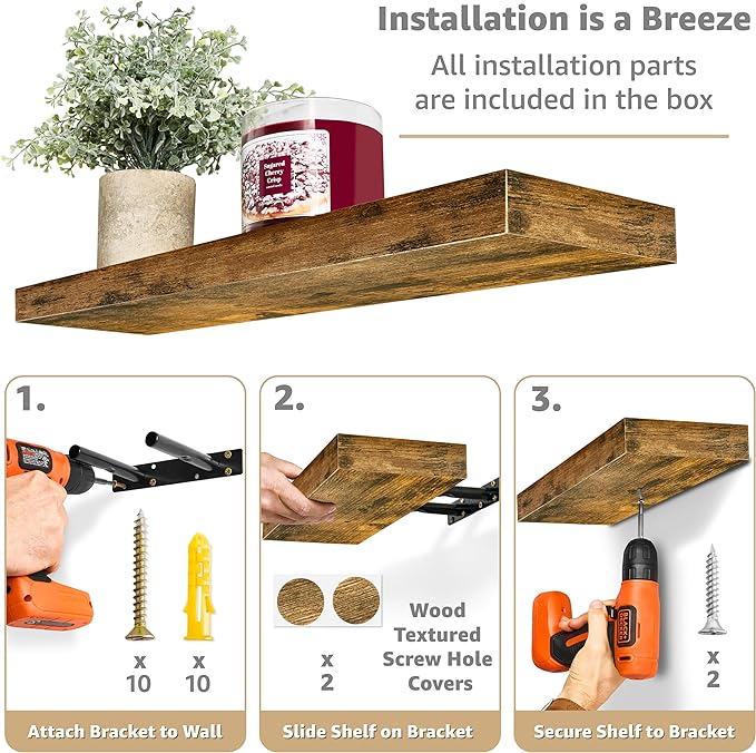 Sorbus Floating Shelves for Wall - Image 4