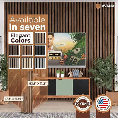 Avana Acoustic Wood Wall Panels – 93.2x11.25 Inch Panels – Fits 94x12 Layout – - Image 7