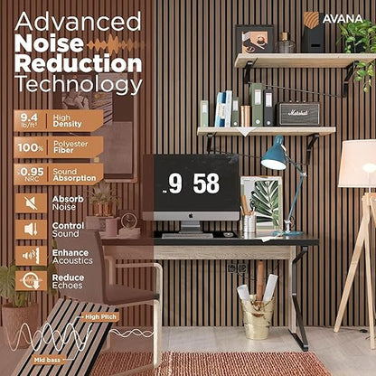 Avana Acoustic Wood Wall Panels – 47.2 X 12.6 Inch Smoke Walnut Acoustic Panels - Image 5