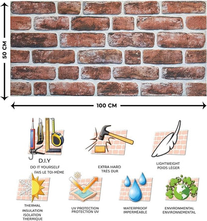 Dundee Deco 3D Wall Panels Faux Brick - Image 6