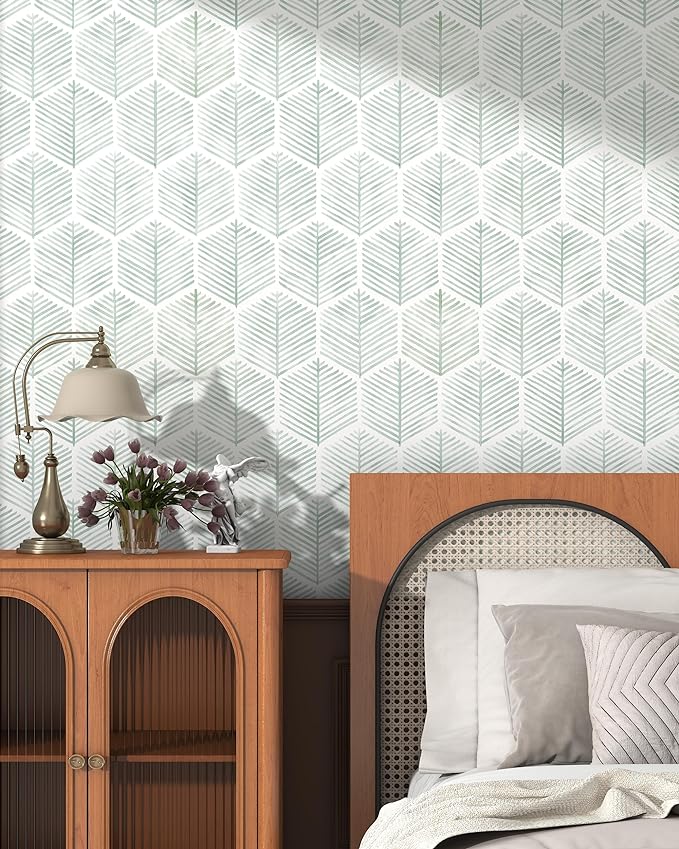 Modern Peel and Stick Wallpaper 17.3''×591'' Geometric Wallpaper Boho Contact - Image 4