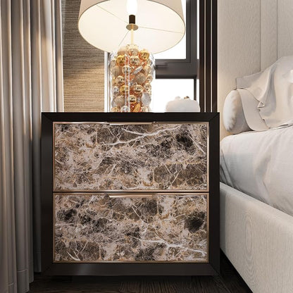 BAYYA 118x16inch Brown Marble Contact Paper Peel and Stick Wallpaper - Image 7