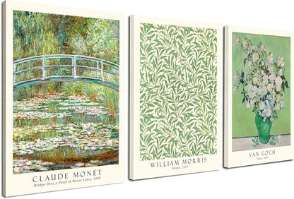 Induslyfe Framed Grass Wall Art Canvas Decor Set of 3, Matisse Mid Century by Induslyfe