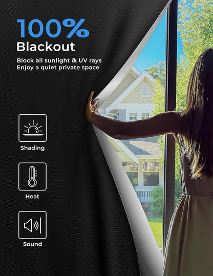 Sumobaby Blackout Curtains for Bedroom Portable 38"x72", No Drill Blackout - Image 2