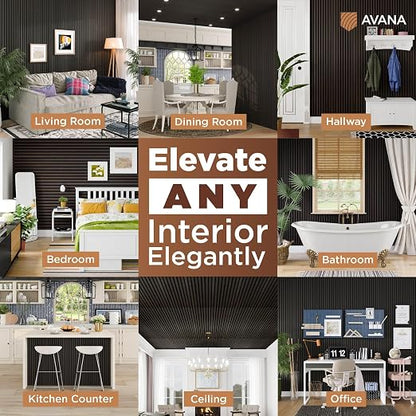 Avana Modern Acoustic Wood Wall Panels – 93.2x11.25 Inch Panels – Fits 94x12 - Image 3