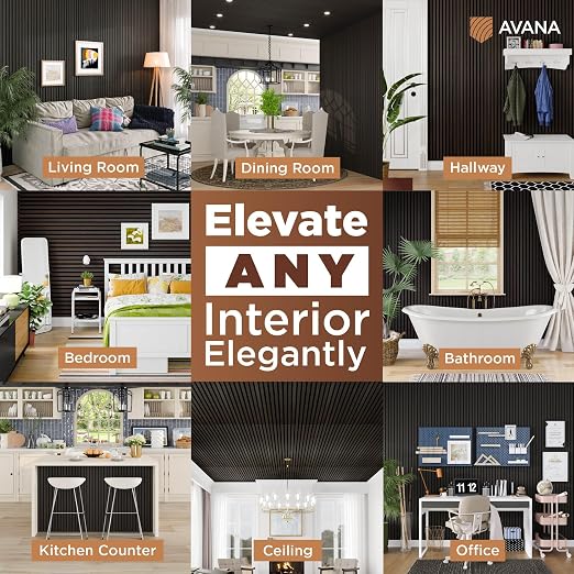 Avana Acoustic Wood Wall Panels – 93.2x11.25 Inch Panels – Fits 94x12 Layout – - Image 3
