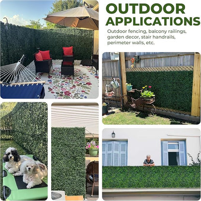 Artificial Ivy Privacy Fence Screen: 80"x 120" 4-Layer Leaf UV-Anti Faux - Image 7