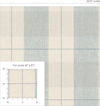 NextWall Lenox Hill Plaid Peel and Stick Wallpaper - Image 7