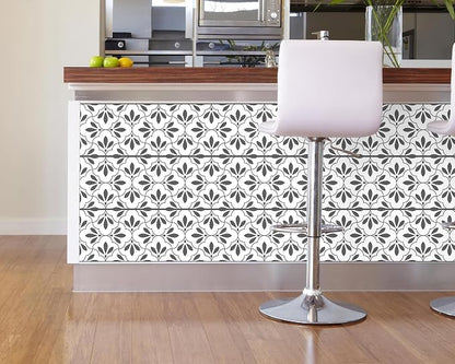 FLFK Wallpaper Border Black and White Patterns Peel and Stick Wall Border Self - Image 5
