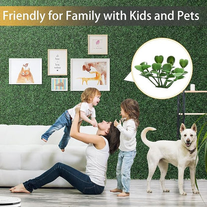 Luyue 6PCS 20”×20” Boxwood Panels, Artificial Grass Wall Panels Fake Greenery - Image 3