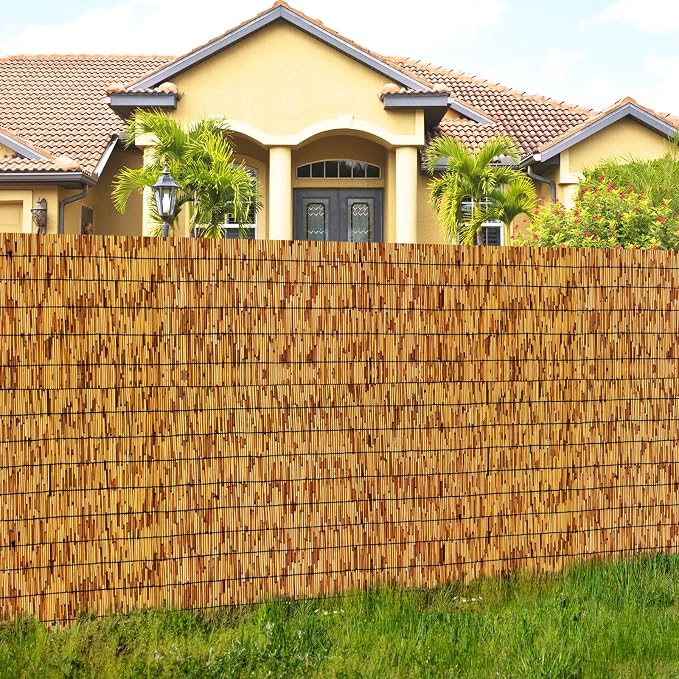 Natural Reed Fencing, Decorative Bamboo Fence Rolls Handwoven Friendly Sun Shade - Image 6
