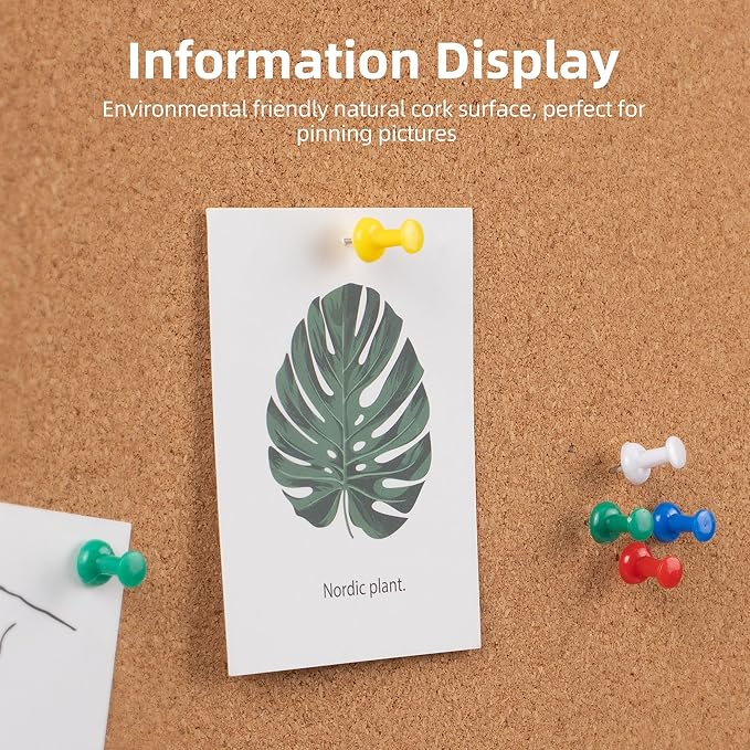 Extra Large Cork Bulletin Board 72" X 48", Wall Mounted Notice Pin Board - Image 4