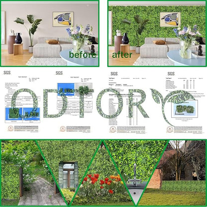 ODTORY Artificial Plant Wall Roll: 60 X 120 in UV-Anti Ivy Privacy Fence Screen - Image 6