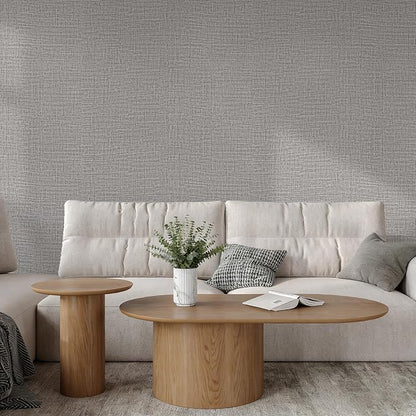 Guvana Grasscloth Peel and Stick Wallpaper Grey Textured Contact Paper Modern - Image 5
