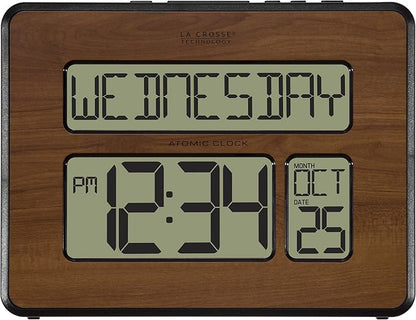 La Crosse Technology 513-1419-WA-INT Atomic Large Full Digital Calendar Clock by LaCrosseTechnology