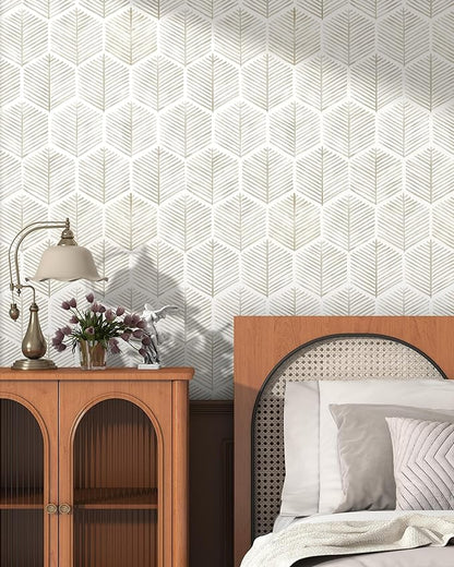 Modern Peel and Stick Wallpaper 17.3''×591'' Self Adhesive Wallpaper Boho - Image 4