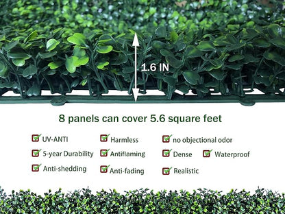 ODTORY Artificial Grass Wall Panel Backdrop, 10 X 10 in 8P UV-Anti Greenery - Image 3