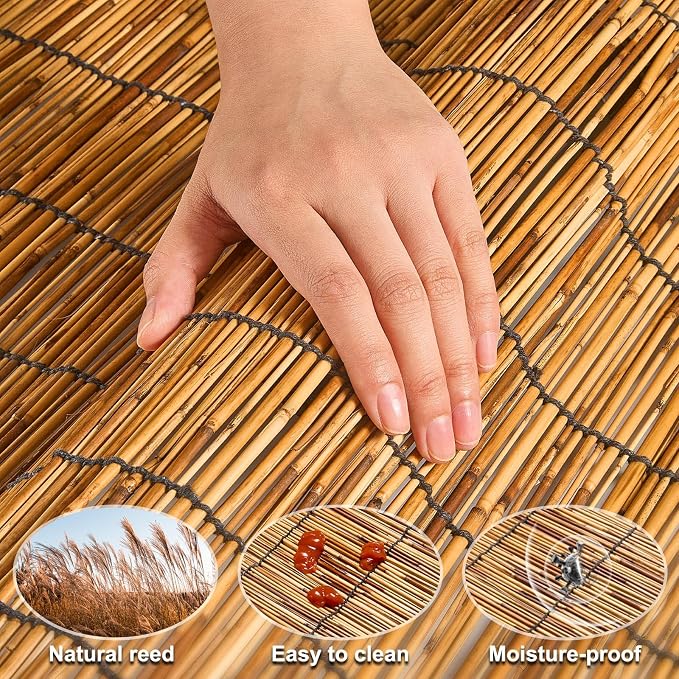 Natural Reed Fencing, Decorative Bamboo Fence Rolls Handwoven Friendly Sun Shade - Image 5