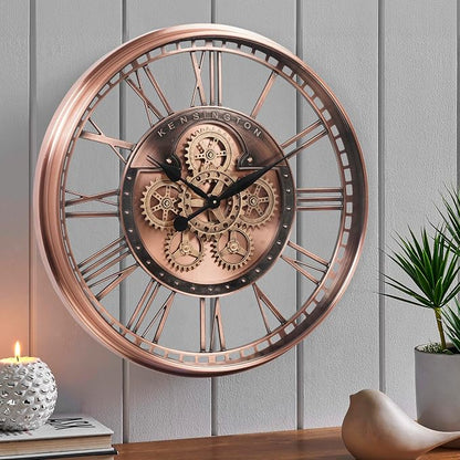 CLXEAST 28 Inch Oversized Large Moving Gears Wall Clock, Industrial Vintage - Image 2