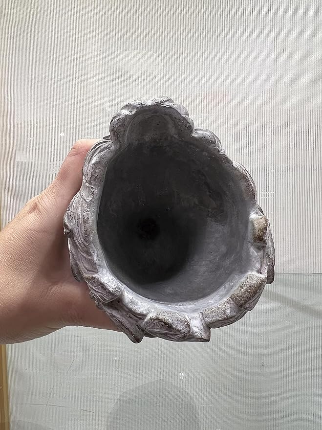 Abbott Collection Aphrodite Head Planter – Small Indoor and Outdoor Planter Pots - Whimsical Woman Statue Head Planter for Flowers and Succulents (6.5 inch, Grey/Gold)