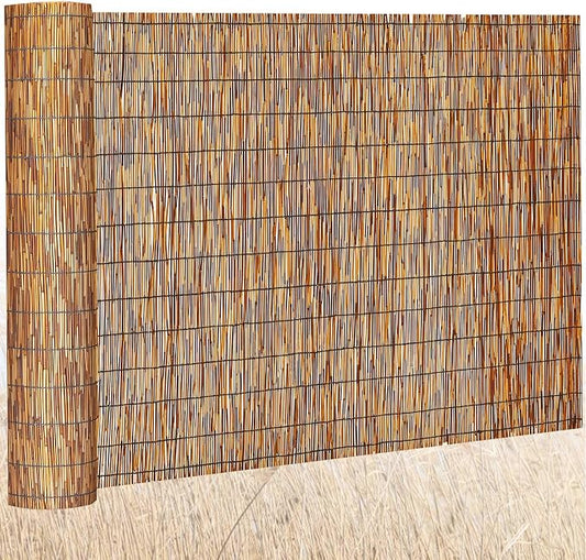 Barydat 1 Pcs 6 x 16.4 ft Reed Fence Roll, 85% Shade Bamboo Privacy Screen by home