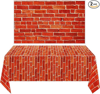 Chuangdi 2pcs 4.5 x 9 Feet Brick Wallpaper Peel and Stick Backdrop Tablecloth by Chuangdi