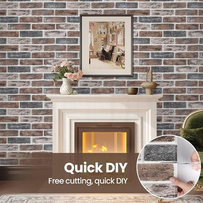 3D Wall Panels Brick Peel and Stick 26.7"x13.4"-10 PCS - Image 4