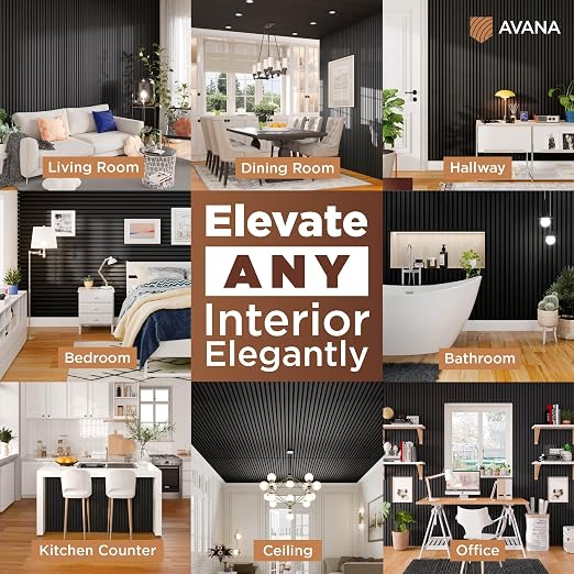 Avana Acoustic Wood Wall Panels – 93.2x11.25 Inch Panels – Fits 94x12 Layout – - Image 3