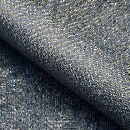 FunStick 24"x394" Removable Gold Dark Blue Textured Wallpaper Peel and Stick by FunStick