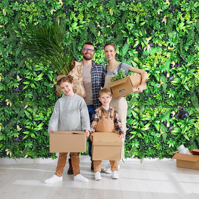 fanado Artificial Grass Wall Panels 20"x20", Hedge Green Wall Decor Backdrop - Image 6
