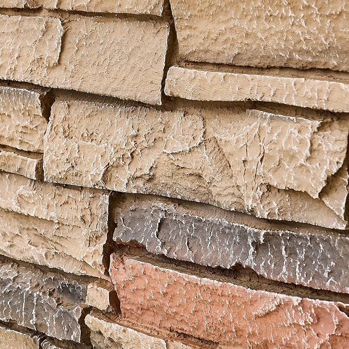 Faux Stone Wall Panels 1-Pack PU Stone Veneer Siding, Mortarless Faux Rock - Image 4