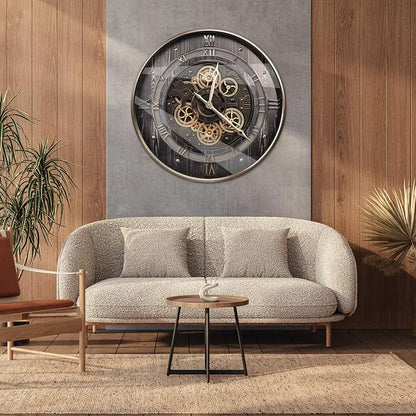 HOIBAI Wall Clock, 24 Inch Moving Gears Clock Large Wall Clock - Image 7