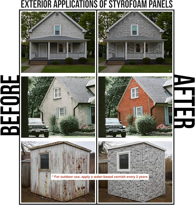 3D Faux Brick Wall Panels – Lightweight Styrofoam Cladding - Image 5