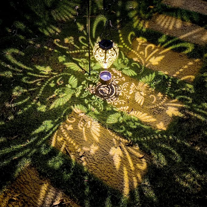 Hummingbird Decor Hot Air Balloon Solar Lantern – Outdoor Decorative Hanging Light for Garden Yard Patio Porch Lawn and Pathway – Unique Housewarming, Birthday Gift for Women Mom Grandma