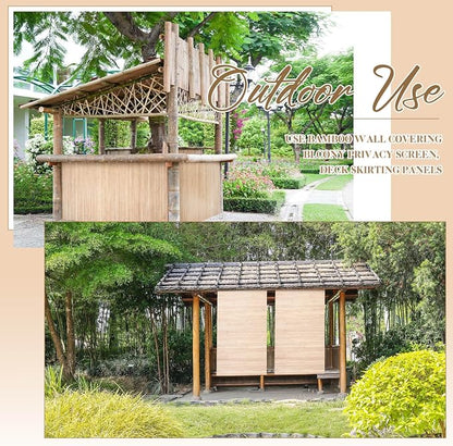 Juexica 2 Pcs Natural Bamboo Wall Panel 16 x 96 Inch Bamboo Covering Renewable - Image 5